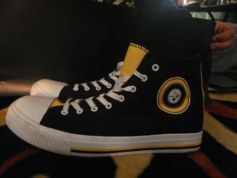 FOCO Pittsburgh Steelers High Top Canvas Shoe