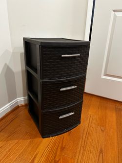 Small Black 3-Drawer Storage