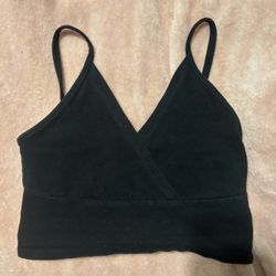 Black Cropped Tank Top