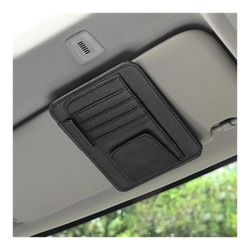 Augeny Black Clip-On Car Sun Visor Organizer — Open Box