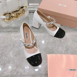 Miu Miu high heel Mary Jane shoes