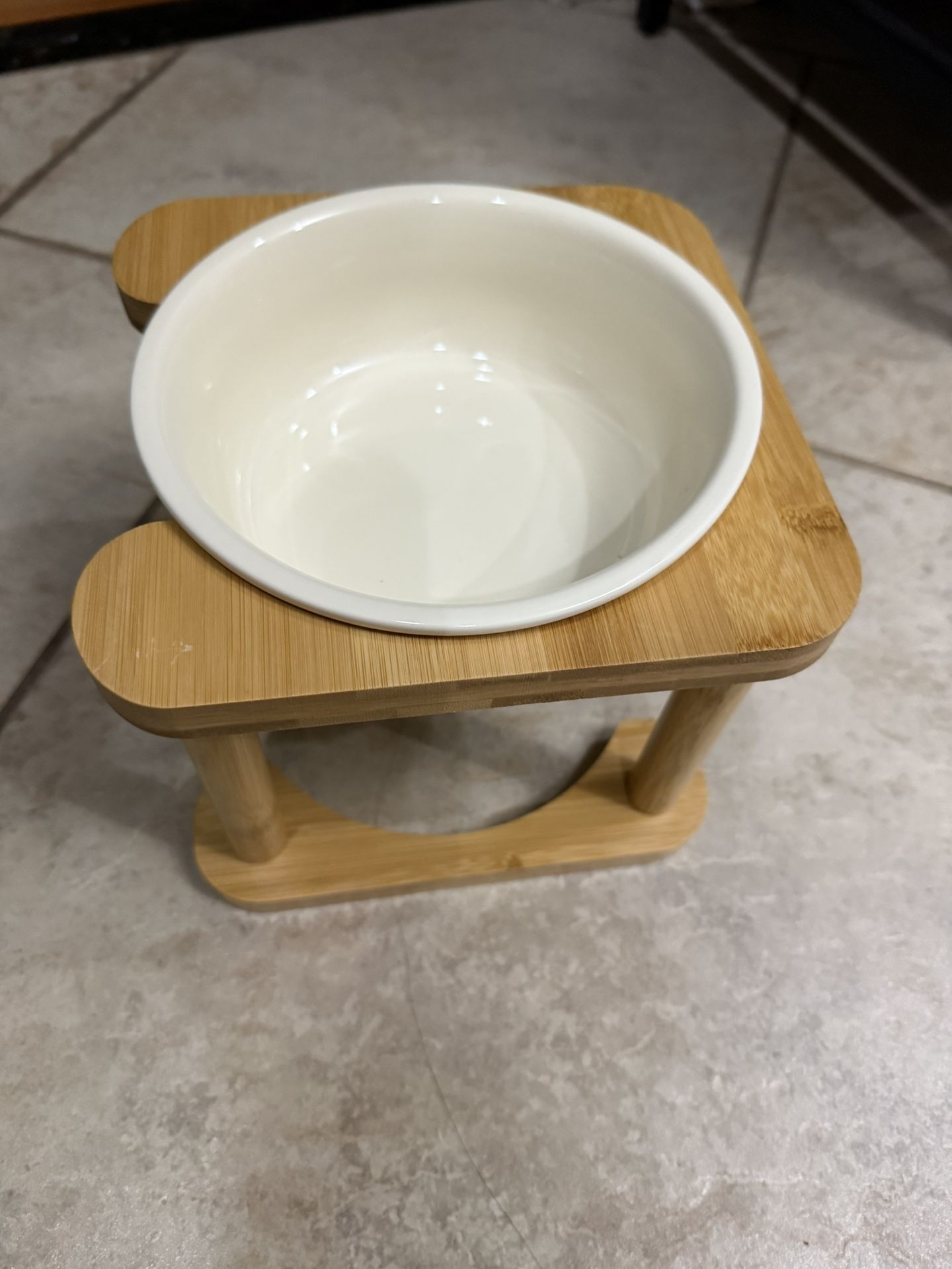 Pet Bowls Ceramics with bamboo stands