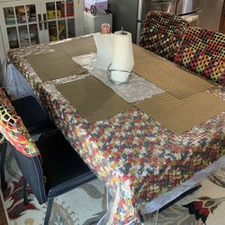 6 Chairs Dining Table 