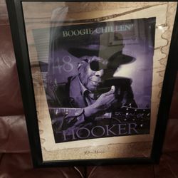 John Lee Hooker Guitar Poster $25 w/frame $40