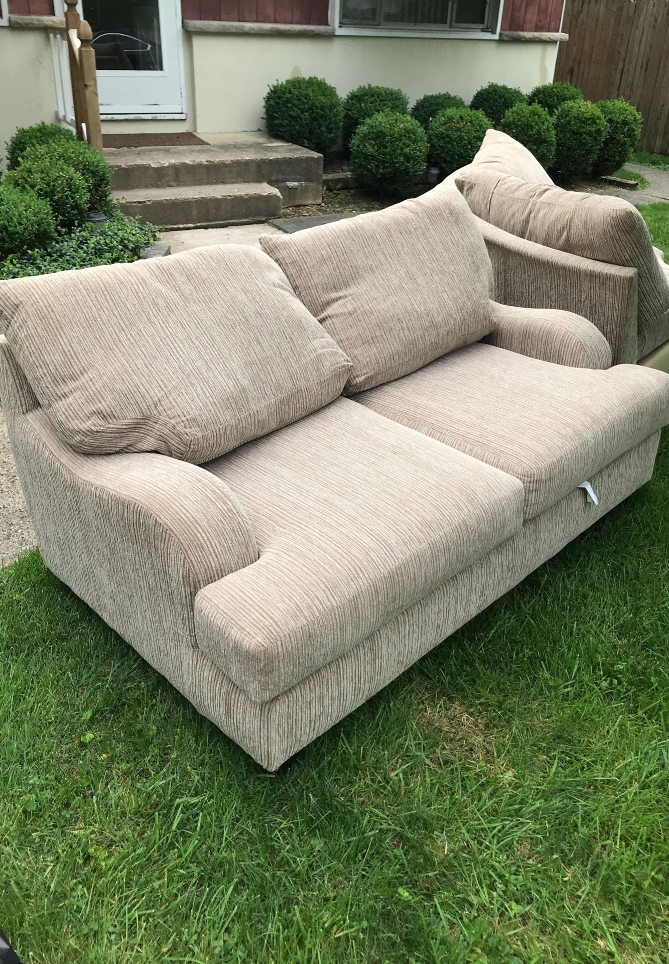2 large sectional piece couches. Today only... Eastside, Eastmoor/Bexley