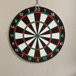 Dart Board with darts