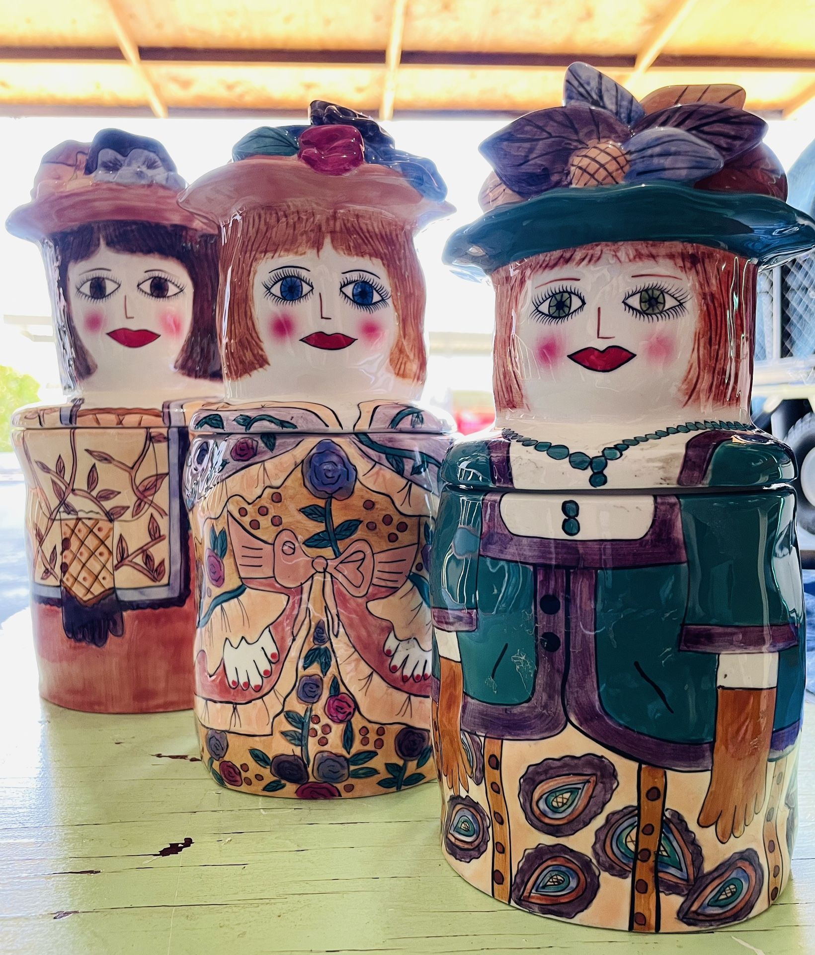 Susan Paley Vintage Cookie Jar Set