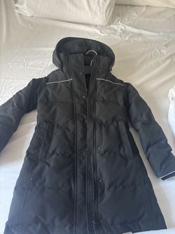 used long puffer parka / down-style coat for sale 
