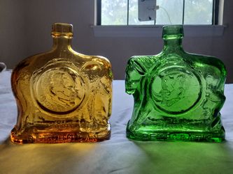 Vintage Presidential Election Wheaton Glass Decanters *20.00 Firm* 1968