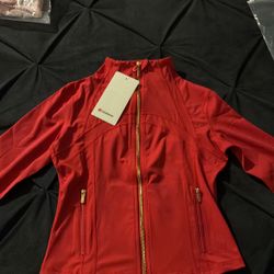 Red Define Cropped Jacket Nulu