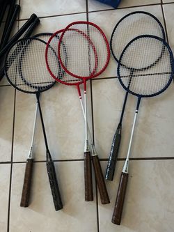 Badminton Rackets and Net