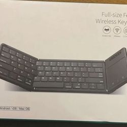 New Full Size Folding Wireless Keyboard 
