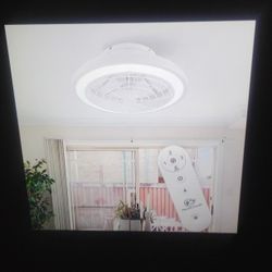 New 20" Ceiling Fan With Led Light And Remote 