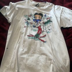 Betsy Boop Shirt w Glitter (small stain) - L