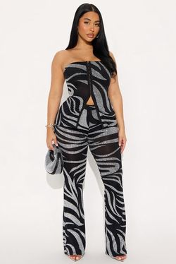 Shimmer Tube Top Pant Set ! Size Small 