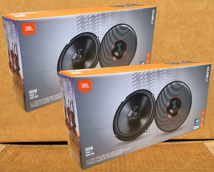 JBL Club Series Car Speaker System 2 Sets 6 1/1" 2-Way Coaxial Speaker System 360 Watt Club64 Package 🚨 Payment Options Available 🚨 No Credit Needed