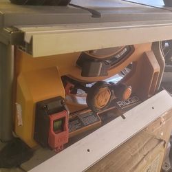 Ridgid Table Saw 10” Like New Slightly Used Only Table No Stand 