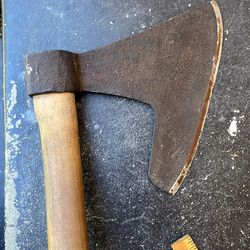 Antique European Hewing Hatchet Hand Forged Steel Blade