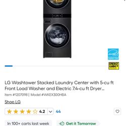 Stand Up Washer Dryer Combo LG