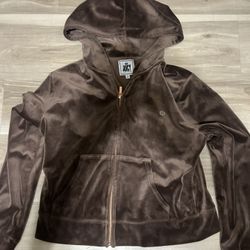 Y2K Brown Juicy Couture Zip Up