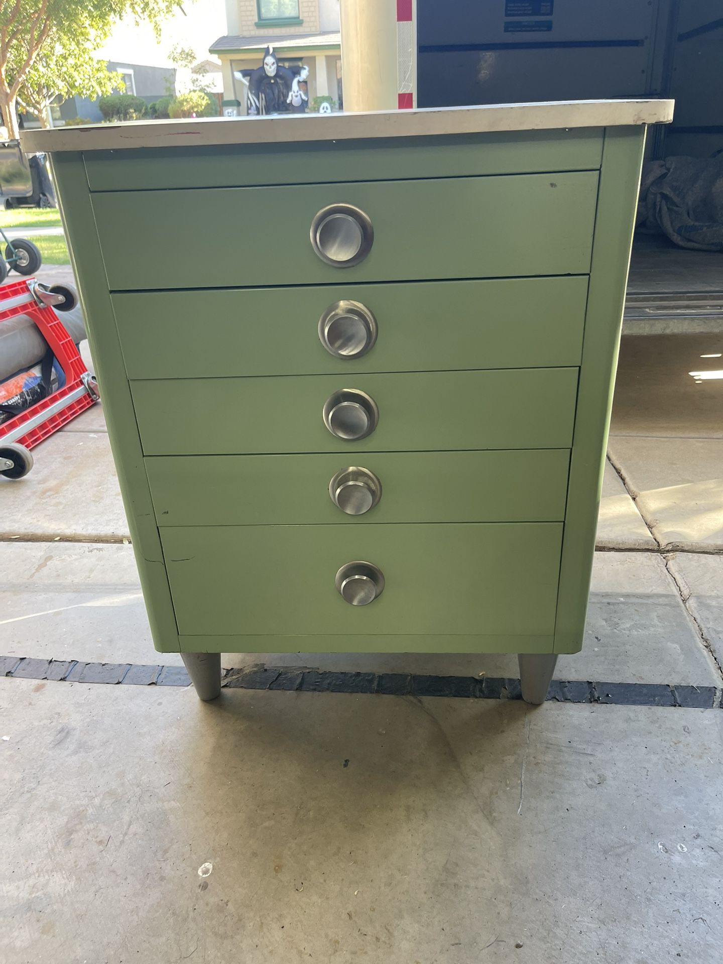 Old Steel Medicine Cabinet