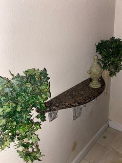 Granite Wall-Mounted Corner Shelf