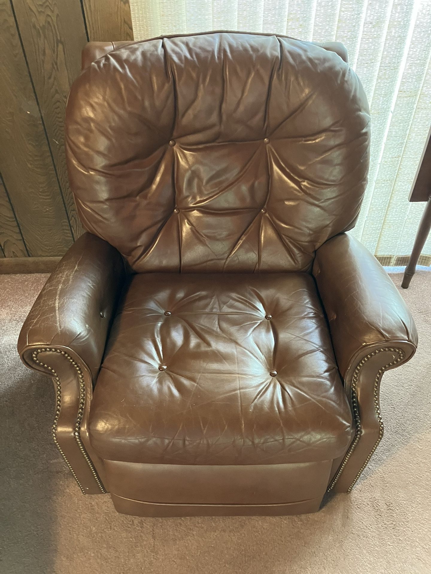 Brown Leather Recliner