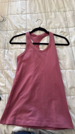 Lululemon Pink Striped Racerback Athletic Tank Top