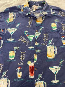 Vtg Blue Water Wear Hawaiian shirt 2XL