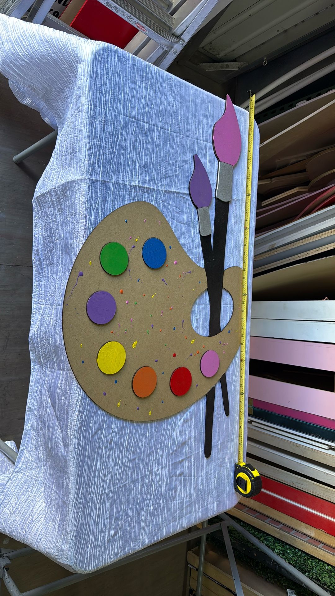 Painting Tray Wood Laser Prop 44” Wide