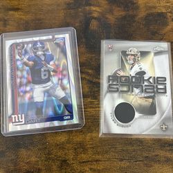 Jaxson Dart and Tyler Shough topps chrome