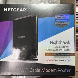 NETGEAR NIGHTHAWK AC1900 WiFi Cable Modem Router Model# C7000