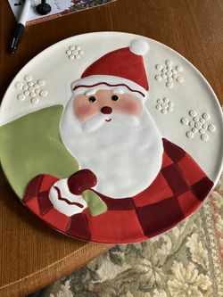 Santa Cookie Plate
