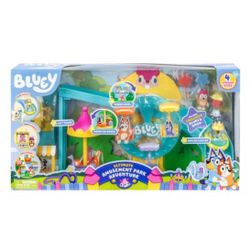 Bluey Amusement Park Playset, Includes 9 Pieces, No Tools Needed for Assembly