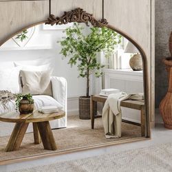 Extravagant Gold Arched Mirror 