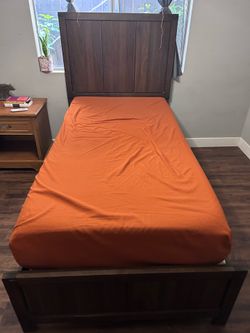 Twin bed frame • box spring • Mattress