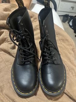 Dr. Martens Black Leather Lace-Up Boots