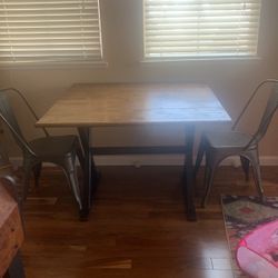 Wooden Table and 4 Chairs