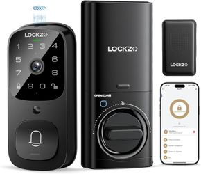 Smart Lock with Camera – 3-in-1 WiFi Doorbell, Fingerprint & Keypad, App Control