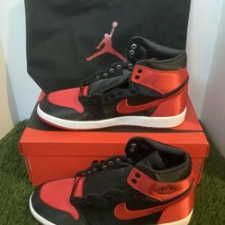 Jordan 1 Retro High OG Satin Bred DS Size 10 (11.5W)