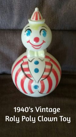 1940's Roly Poly Clown Toy