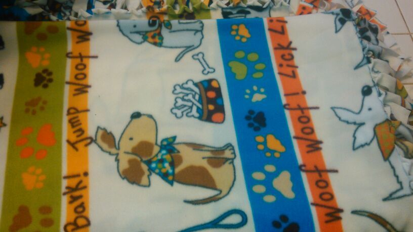 Dog tie blanket