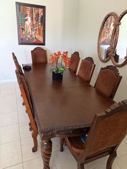 Dining room table with 8 chairs