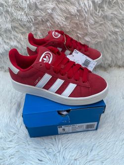Kids Adidas Campus 00s Sneakers Red White size 5