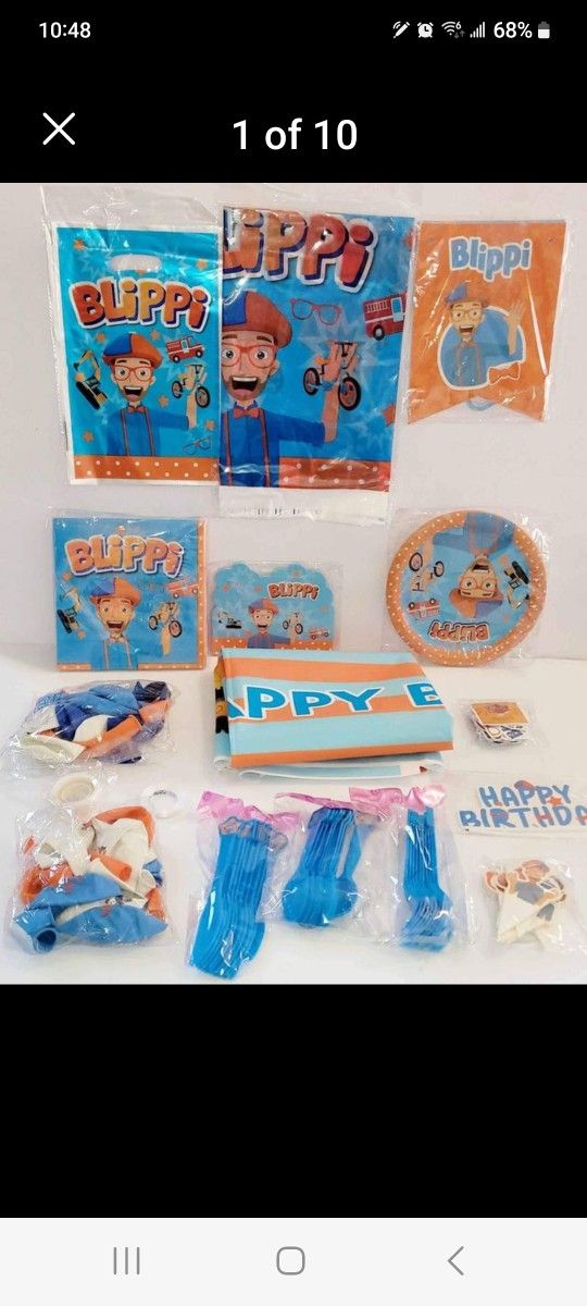 190 Pieces Blippi Birthday Party Decoration Set, Blippi BIrthday Decorations,