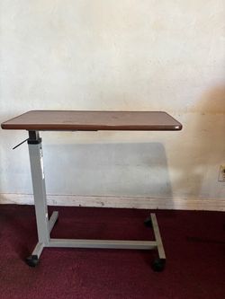 Adjustable Overbed Table with Wheels