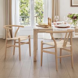 2X Solid Wood Dining Chairs