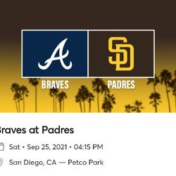 Braves vs. Padres at Petco Park
