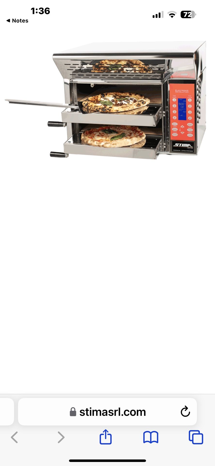 Stima PIZZA OVEN VP2 REVOLUTION