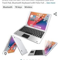 Wireless Bluetooth Keyboard Case for 10.2-inch iPad 2021